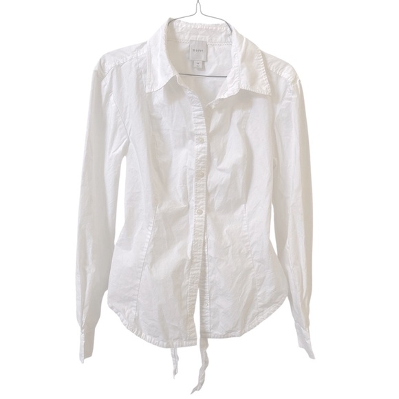 Anthropologie White Button Down Shirt - Picture 9 of 12